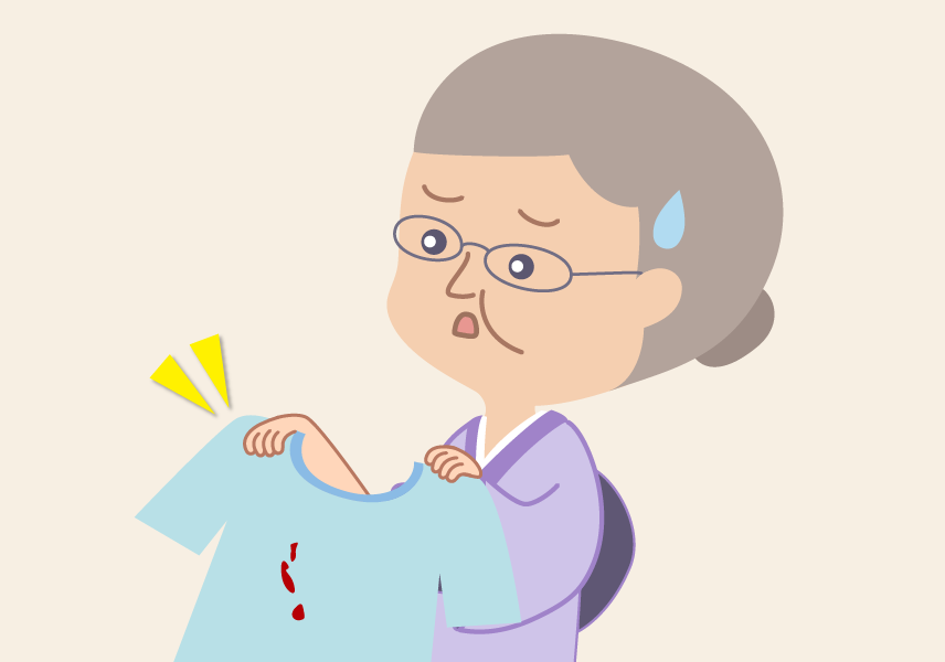 汚れちゃった服とおばあ