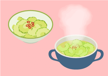 浅漬けとスープ